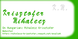 krisztofer mihalecz business card